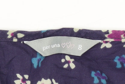 Womens UK Size 8 Per Una Multicoloured Tunic Blouse