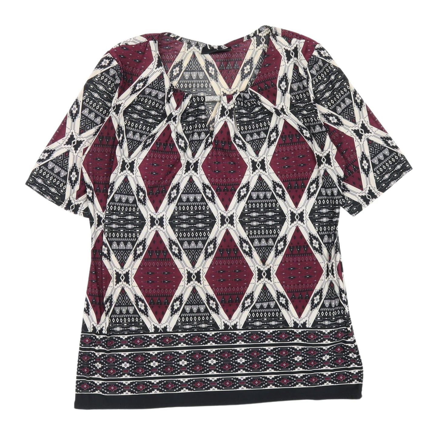 Womens UK Size 10 Wallis Multicoloured Basic Blouse