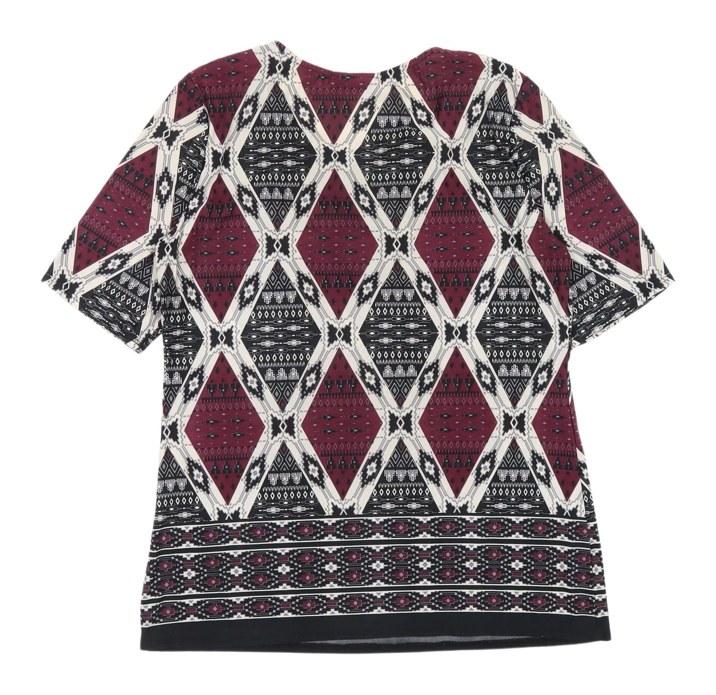 Womens UK Size 10 Wallis Multicoloured Basic Blouse