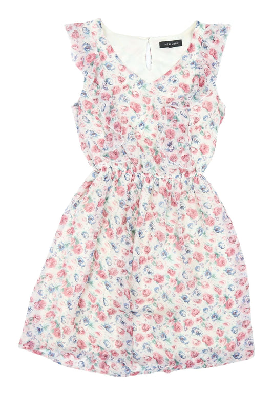 New Look Women's Multicoloured Floral A-Line Dress