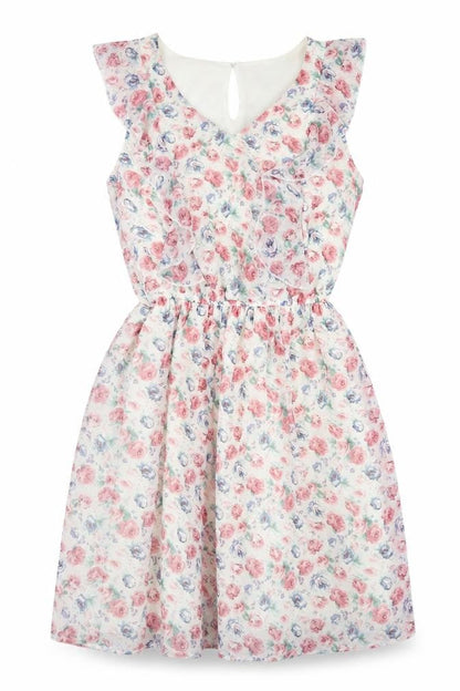 New Look Women's Multicoloured Floral A-Line Dress