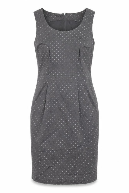 H&M Women's Grey Polka Dot Sheath Dress, Size 6