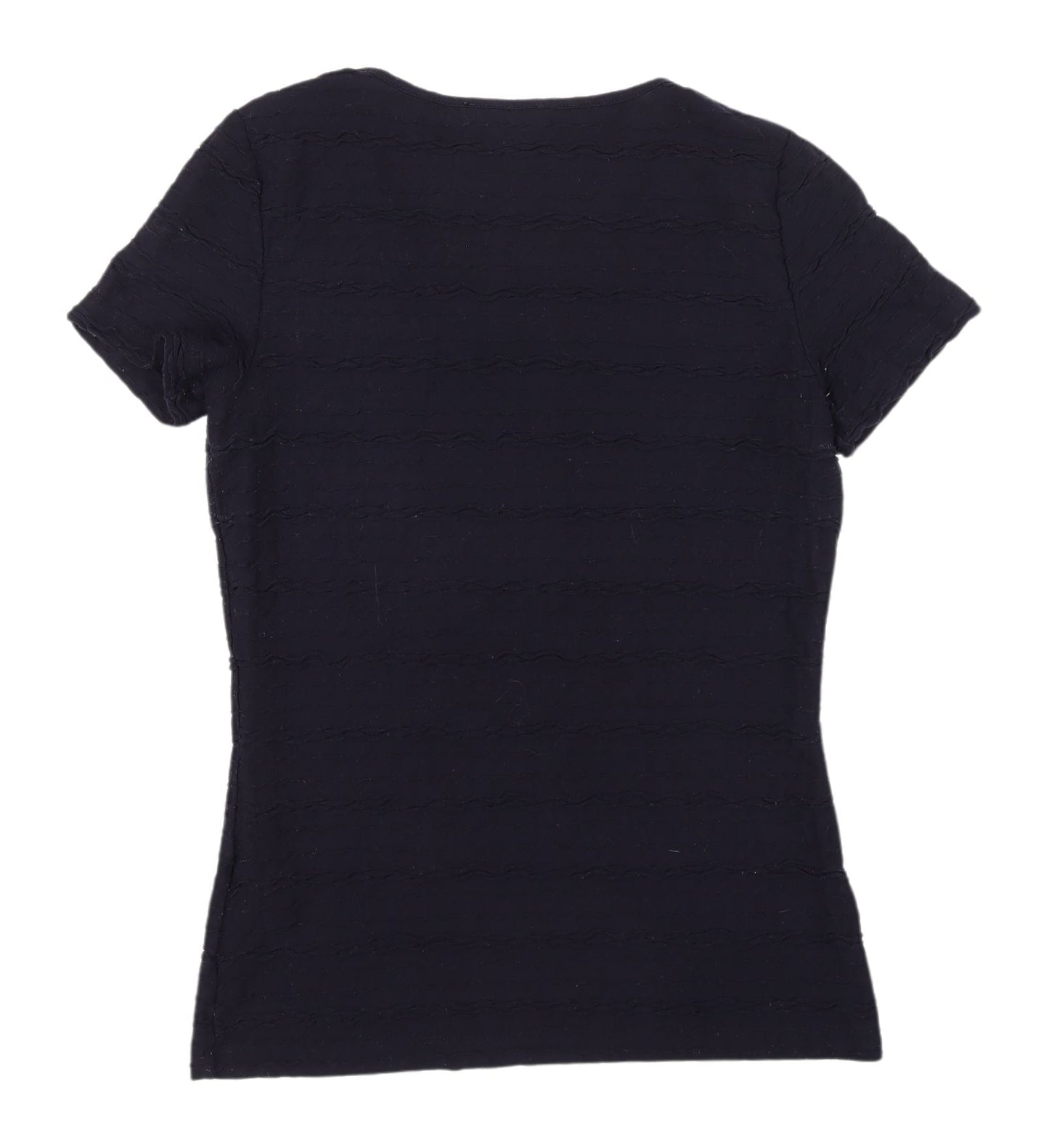 Womens UK Size 8 Marks and Spencer Black  T-Shirt
