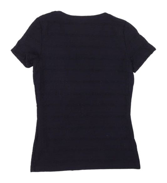 Womens UK Size 8 Marks and Spencer Black  T-Shirt