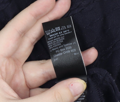 Womens UK Size 8 Marks and Spencer Black  T-Shirt