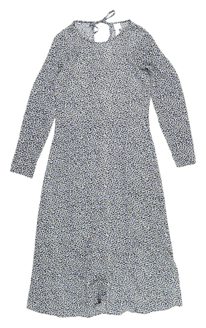 H&M Women's Multicoloured A-Line Dress - Size 8