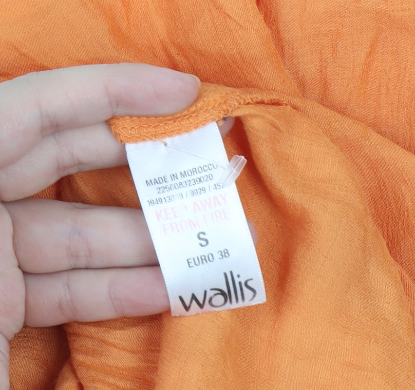 Womens UK Size 10 Wallis Orange Basic Blouse