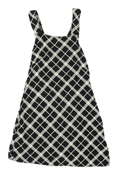 Motel Women's Black Check Tie Dress XS