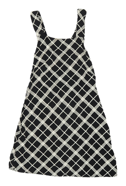 Motel Women's Black Check Tie Dress XS
