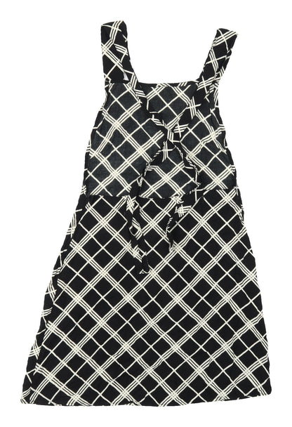 Motel Women's Black Check Tie Dress XS