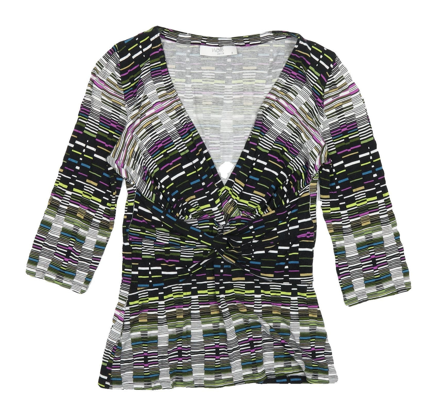 Womens UK Size 8 Wallis Multicoloured Tunic Blouse