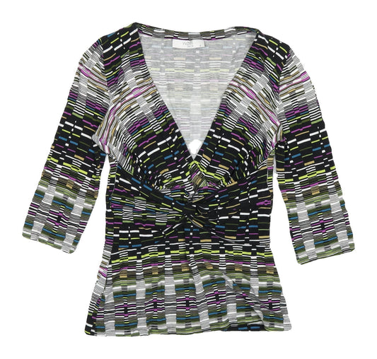 Womens UK Size 8 Wallis Multicoloured Tunic Blouse