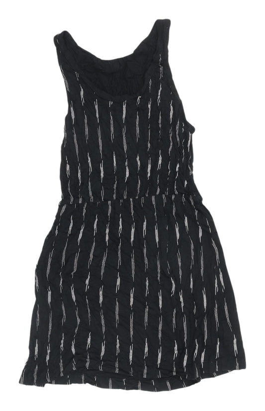 H&M Women’s Black Striped Scoop Neck Dress M