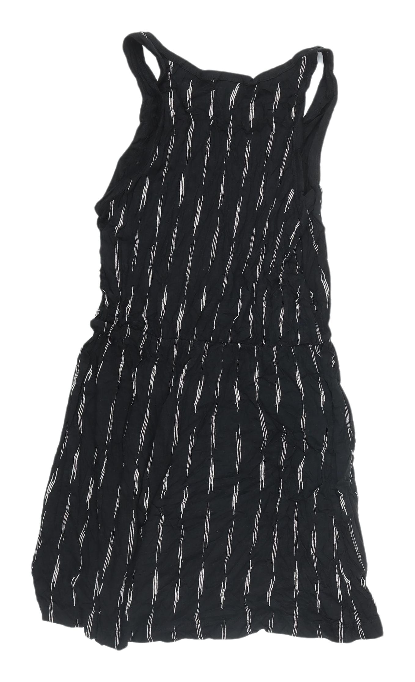 H&M Women’s Black Striped Scoop Neck Dress M