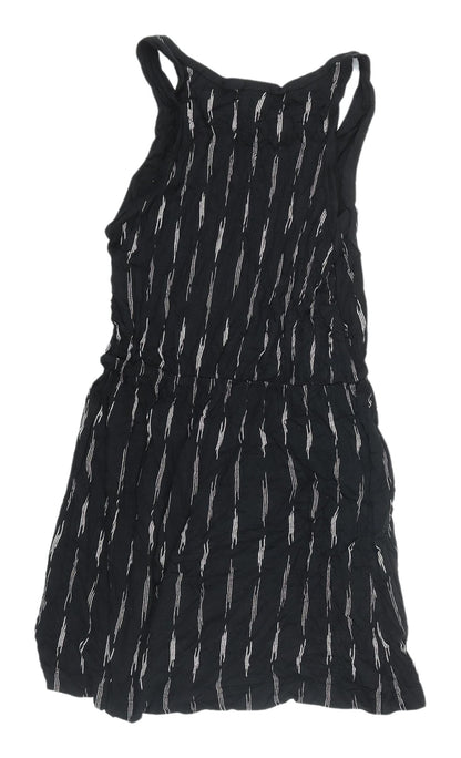 H&M Women’s Black Striped Scoop Neck Dress M