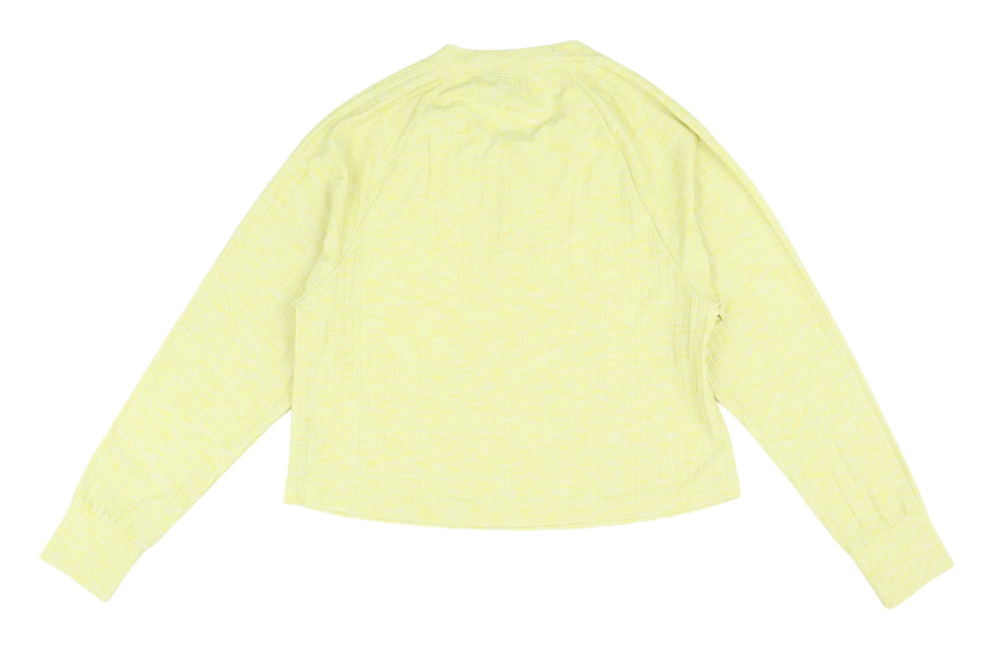 Sisstrevolution Yellow Cropped T-Shirt, UK 10, Henley Style
