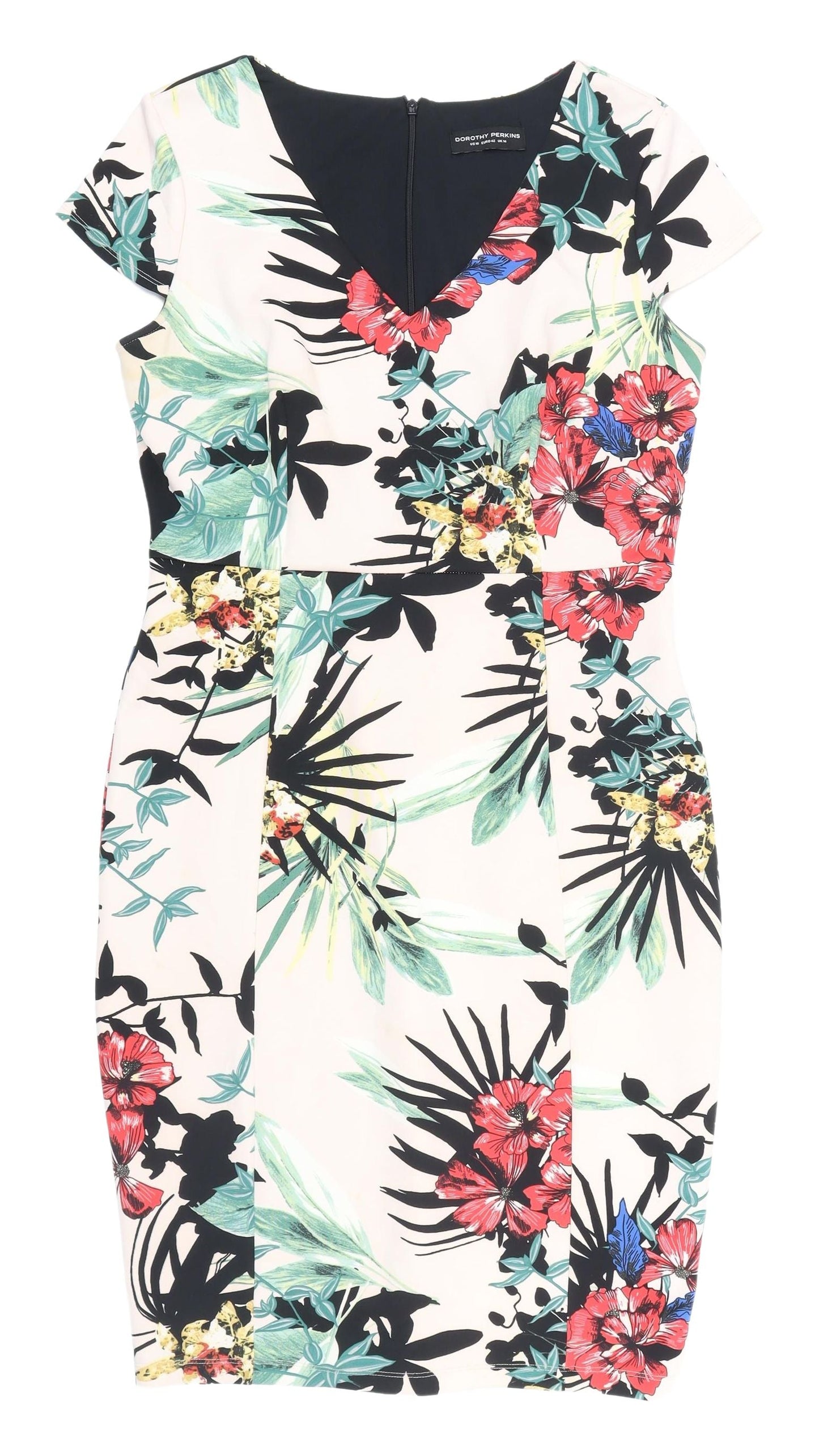 Dorothy Perkins Women’s Tropical Floral Dress, Size 14