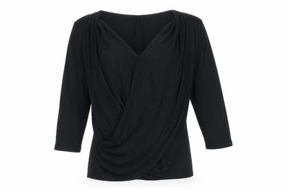 Womens UK Size M Wallis Black Wrap Blouse
