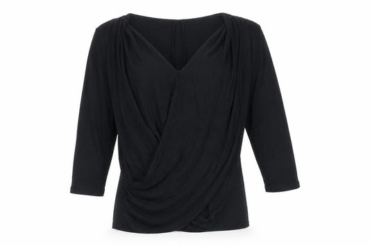Womens UK Size M Wallis Black Wrap Blouse