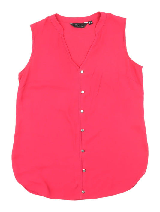 Womens UK Size 10 Dorothy Perkins Pink Basic Blouse