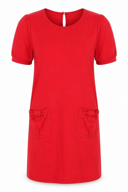 Store Twenty One Women's Red Puff Sleeve Knit Dress