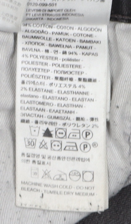 Levi's Premium Men's Black Straight Jeans, Size M