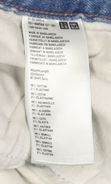 Uniqlo Men's Blue Straight Jeans, Size 32