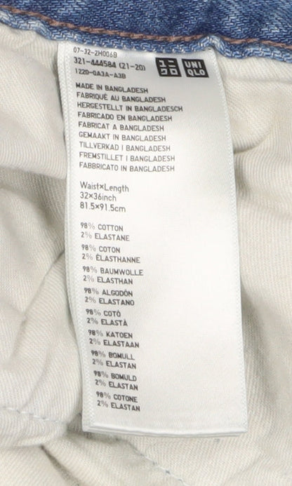 Uniqlo Men's Blue Straight Jeans, Size 32