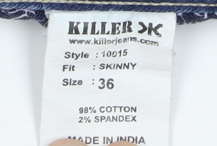 Killer Men's Blue Skinny Jeans Size 36