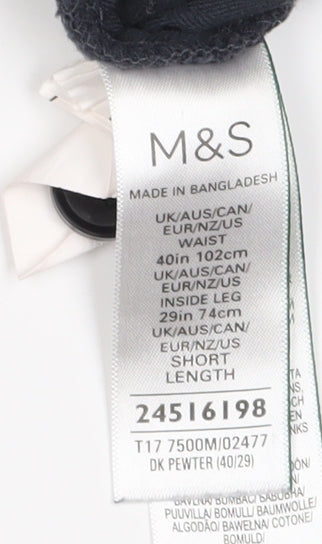 Marks and Spencer Men's Grey Chino Trousers, Size L