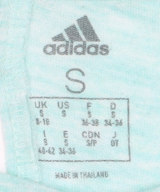 Womens UK Size S adidas Green Basic T-Shirt