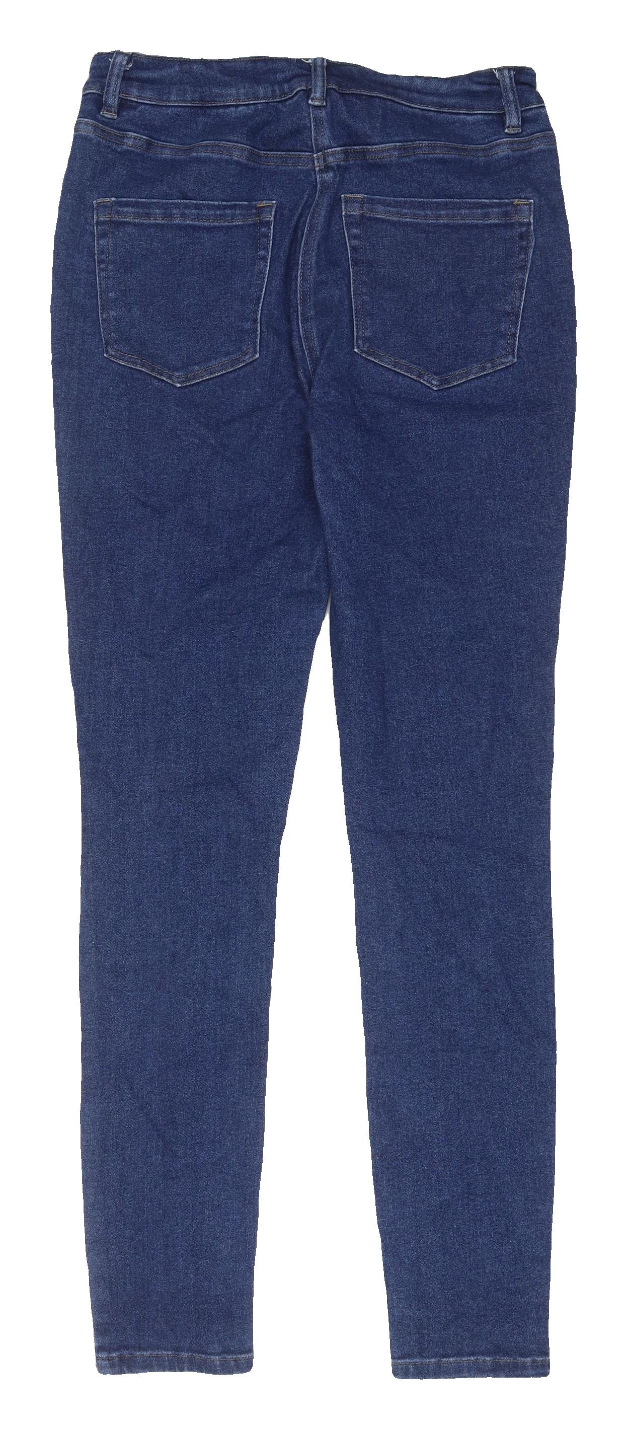 Next Women's Blue Distressed Skinny Jeans Size 12L