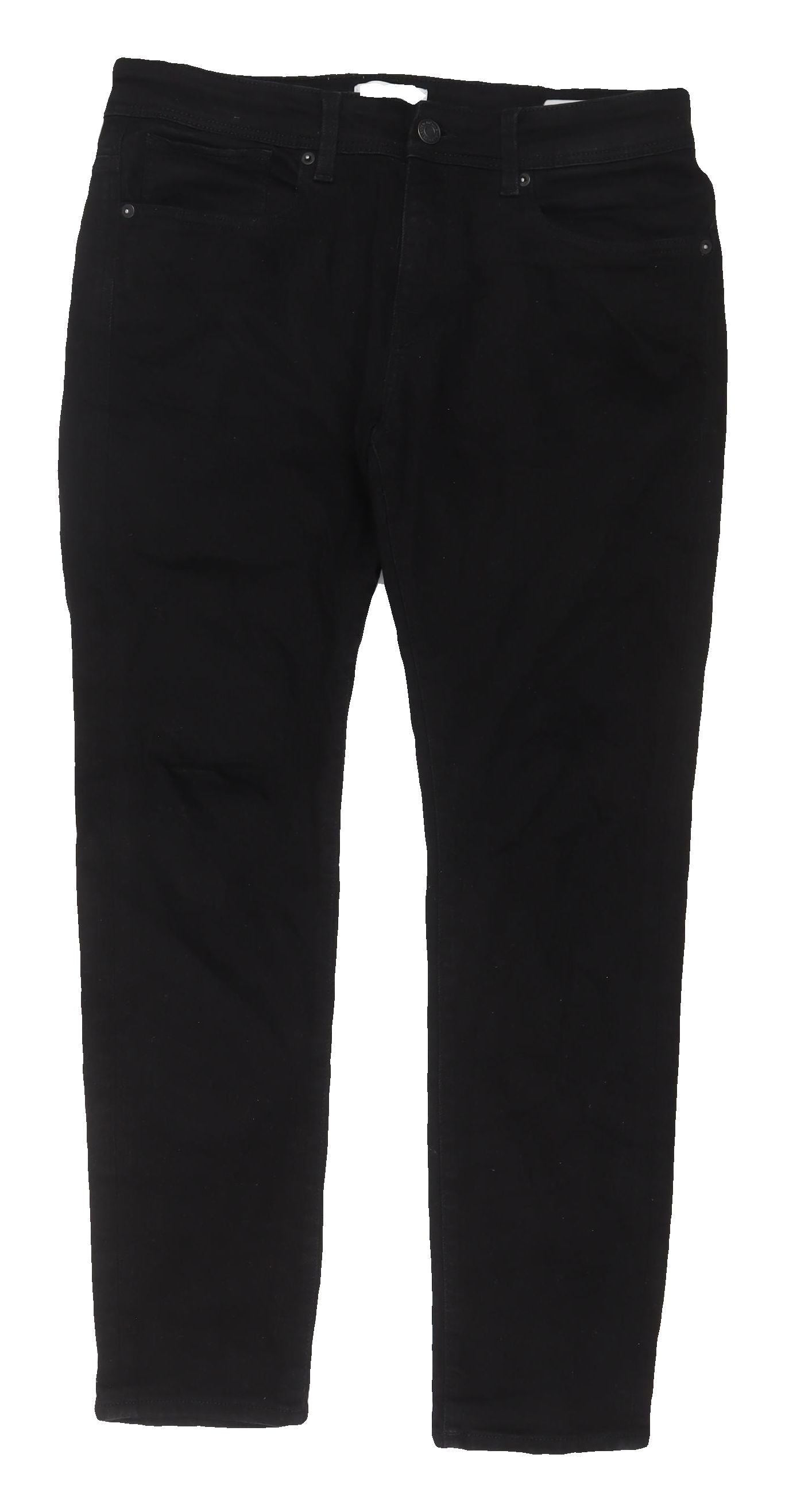 Mens UK Size 33 Selected Homme Slim Fit Straight Black Jeans