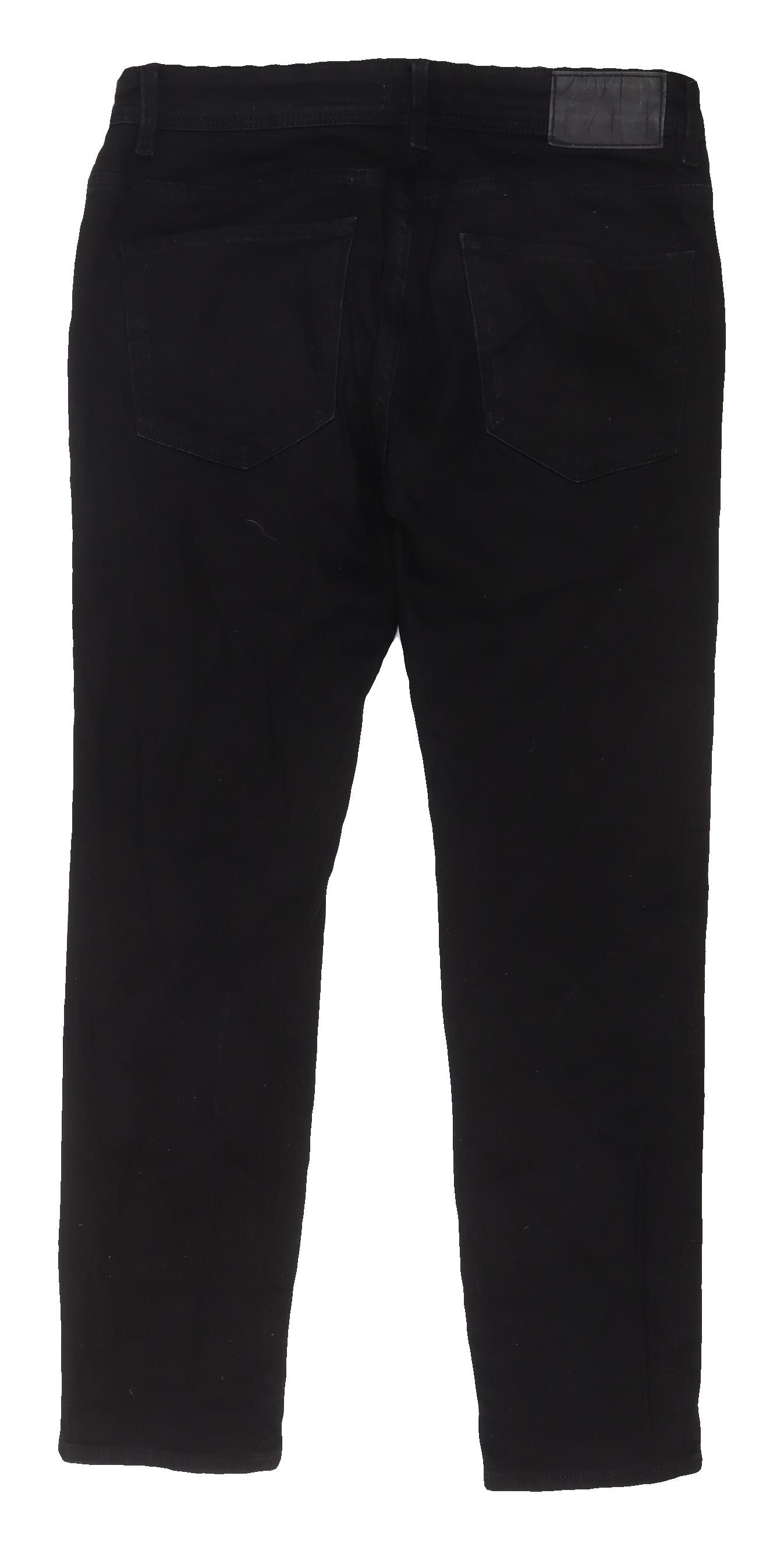Mens UK Size 33 Selected Homme Slim Fit Straight Black Jeans