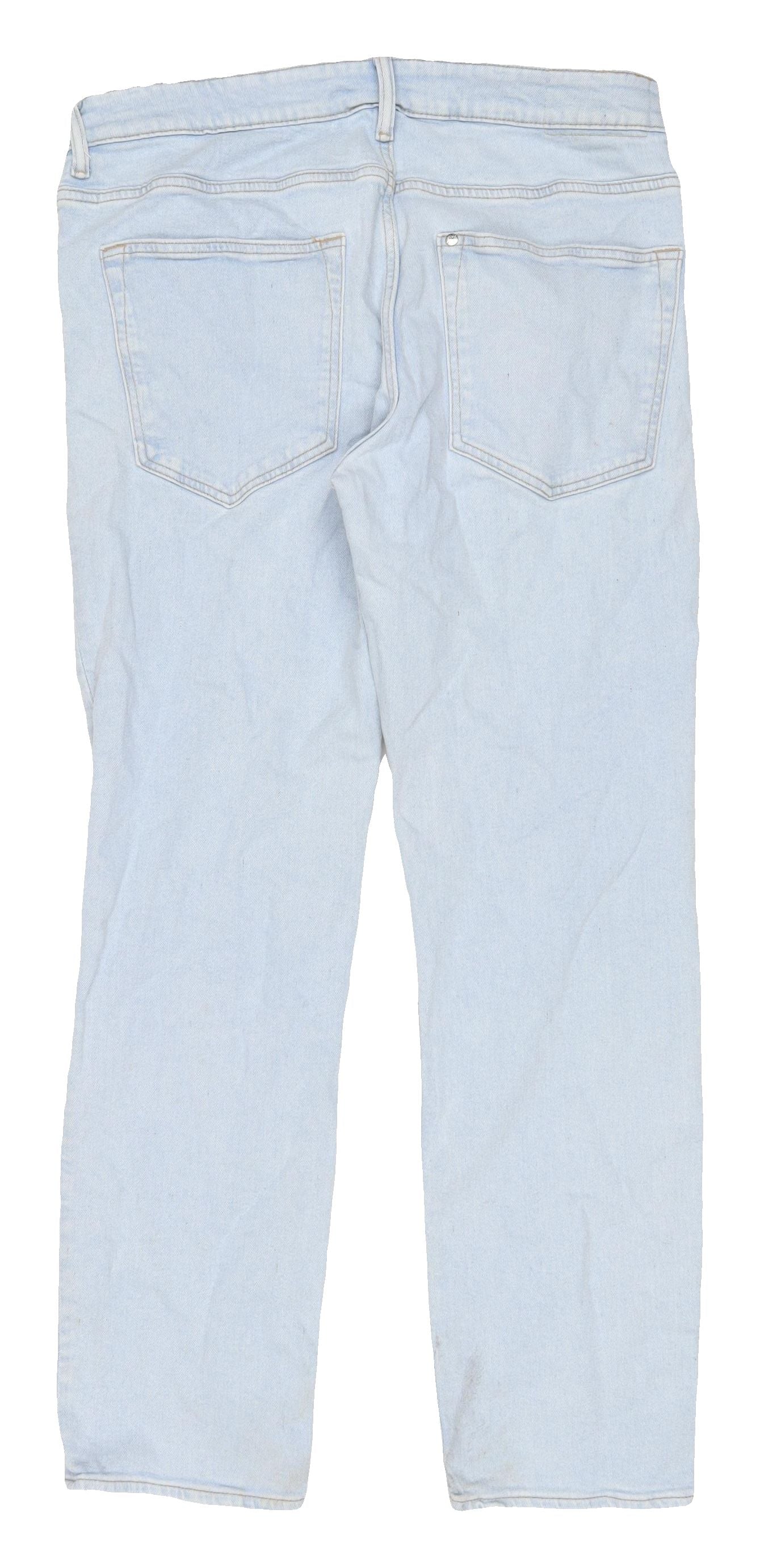 H&M Men's Light Blue Straight Jeans, Regular Fit 33/32
