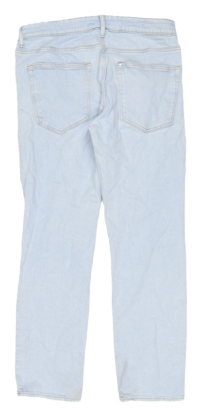 H&M Men's Light Blue Straight Jeans, Regular Fit 33/32