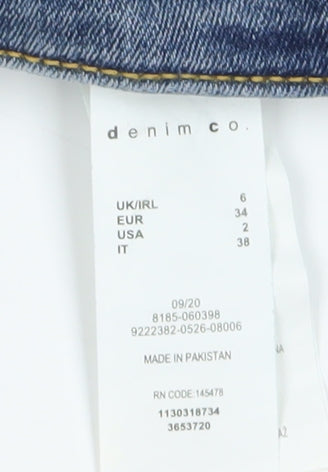 Denim Co. Women's Blue Skinny Jeans Size 6