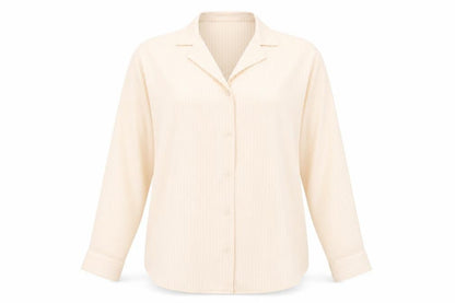 Womens UK Size 6 Boohoo Beige Basic Button-Up