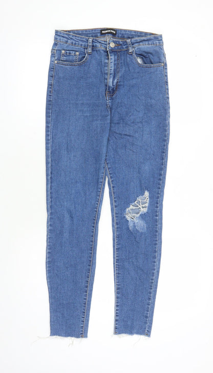 Womens UK Size 10 Momokrom Regular Fit Skinny Blue Jeans
