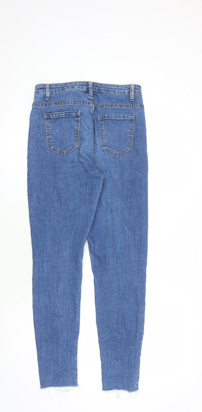Womens UK Size 10 Momokrom Regular Fit Skinny Blue Jeans
