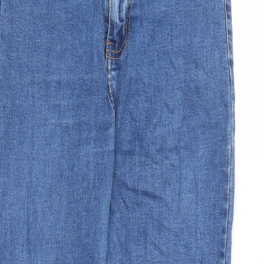 Womens UK Size 10 Momokrom Regular Fit Skinny Blue Jeans