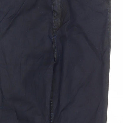 Divided by H&M Womens Blue Cotton Straight Jeans Size 12 L29 in Regular Zip - Pockets