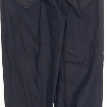 Divided by H&M Womens Blue Cotton Straight Jeans Size 12 L29 in Regular Zip - Pockets