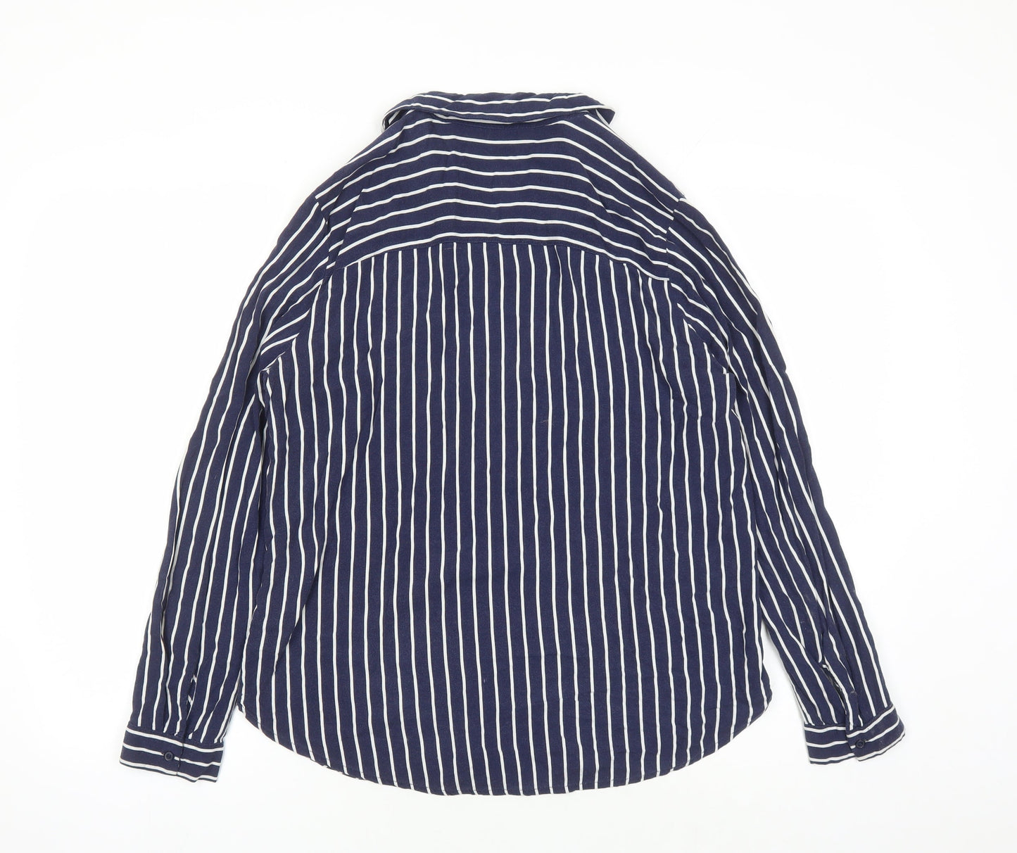 Womens UK Size 10 Divided by H&M Blue Basic Button-Up