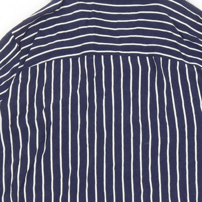 Womens UK Size 10 Divided by H&M Blue Basic Button-Up