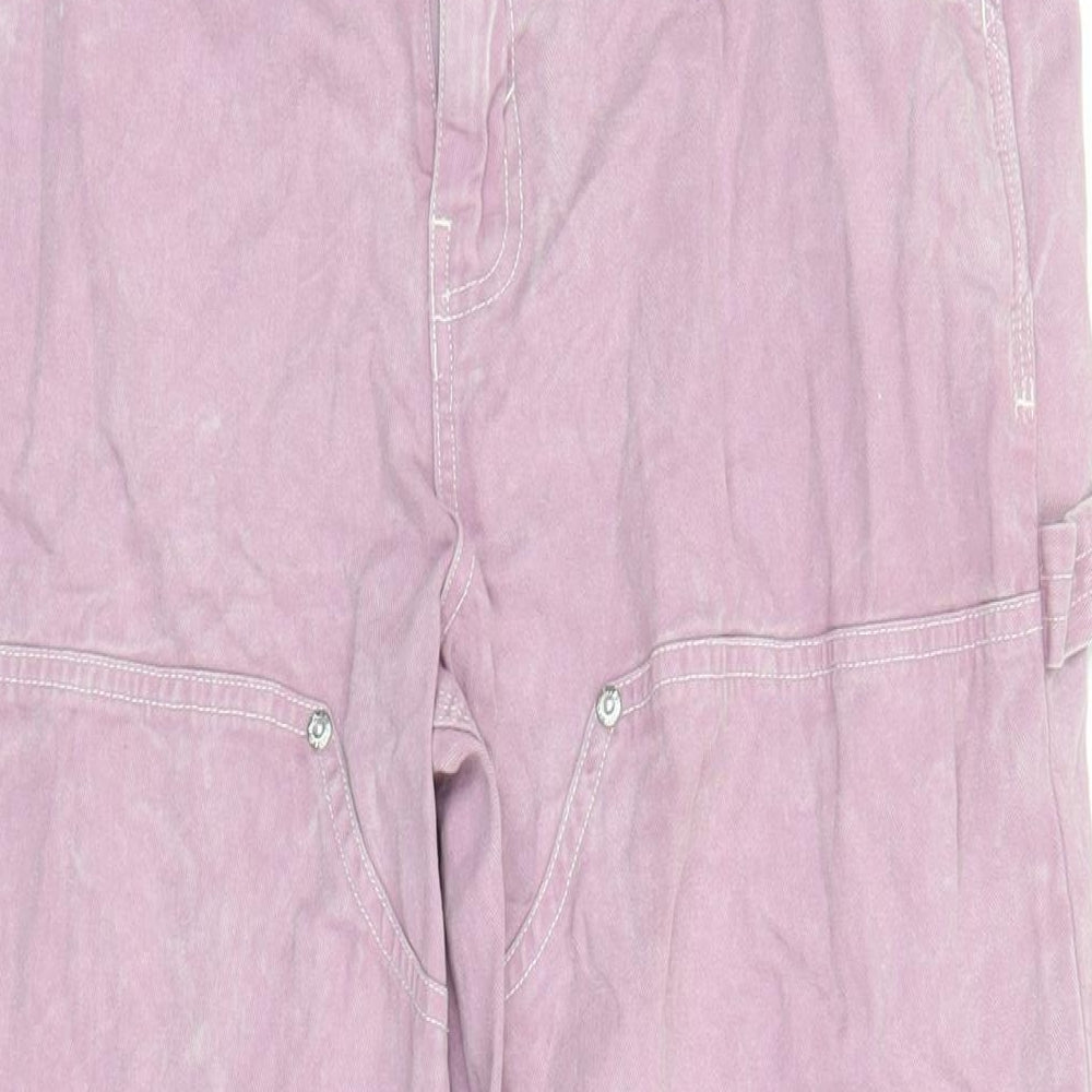 River Island Womens Purple Cotton Straight Jeans Size 12 L29 in Regular Zip - Pockets