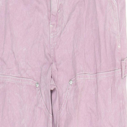 River Island Womens Purple Cotton Straight Jeans Size 12 L29 in Regular Zip - Pockets