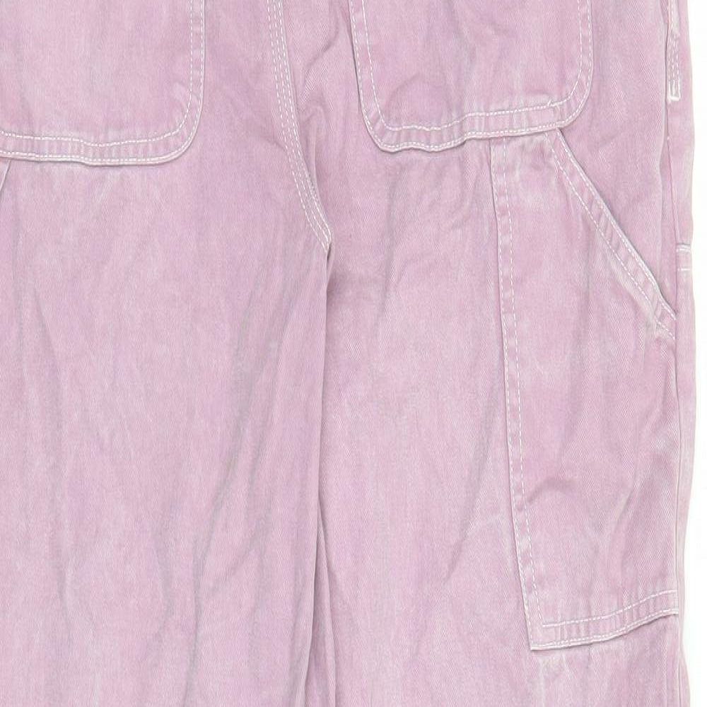 River Island Womens Purple Cotton Straight Jeans Size 12 L29 in Regular Zip - Pockets