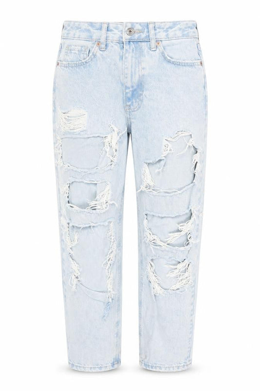 Womens UK Size 6 New Look Regular Fit Mom Blue Jeans
