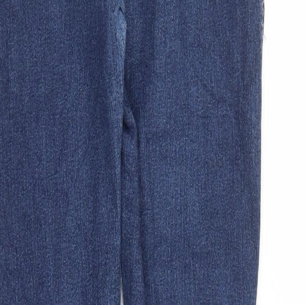 Parisian Womens Blue Cotton Jegging Jeans Size 10 L29 in Regular - Elasticated Waist